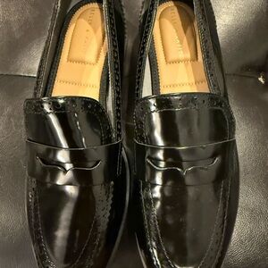 Kelly & Katie Glossy Black Loafers NEW